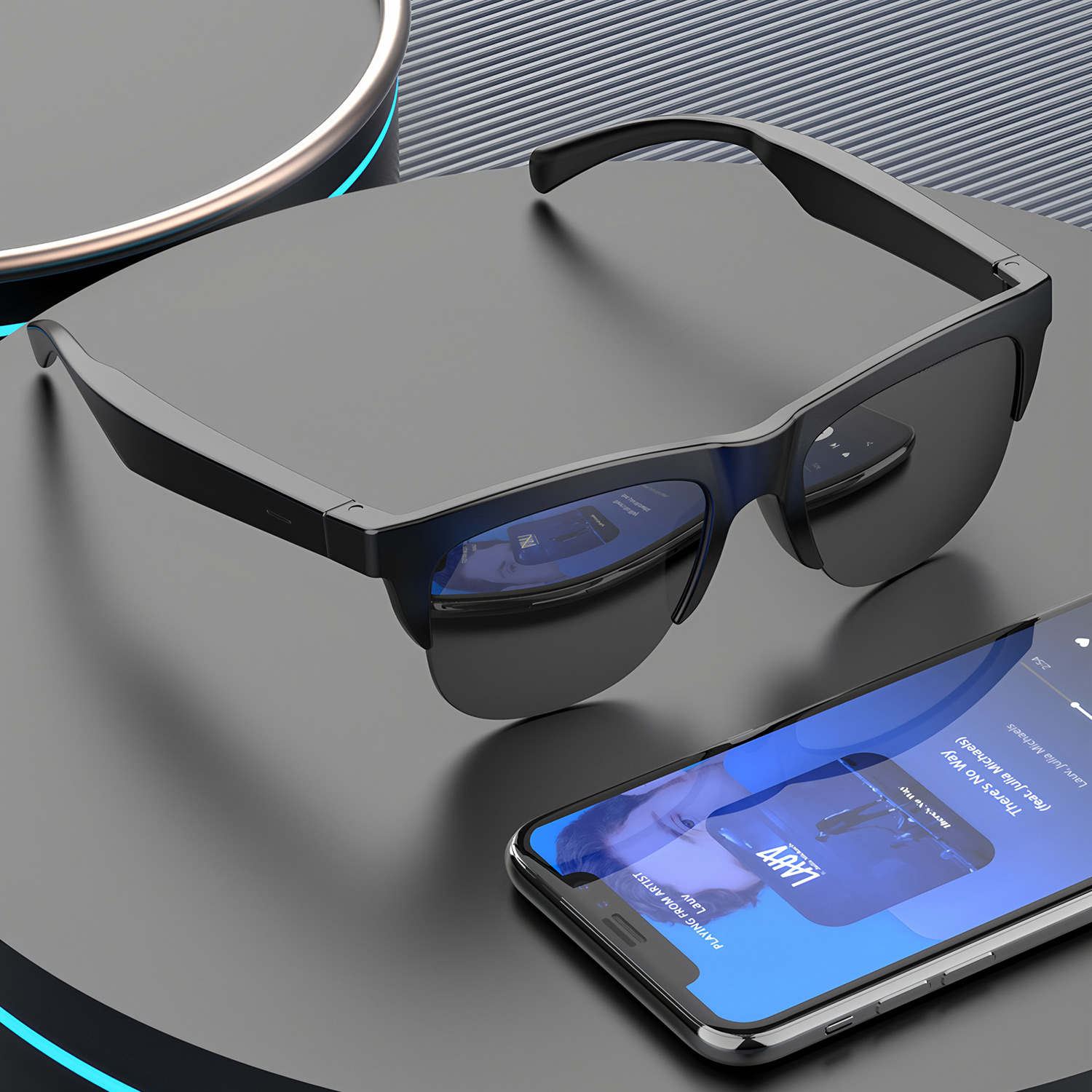 Bluetooth Headset On Ear - Умные аудиоочки с Bluetooth V5.4, беспроводные
