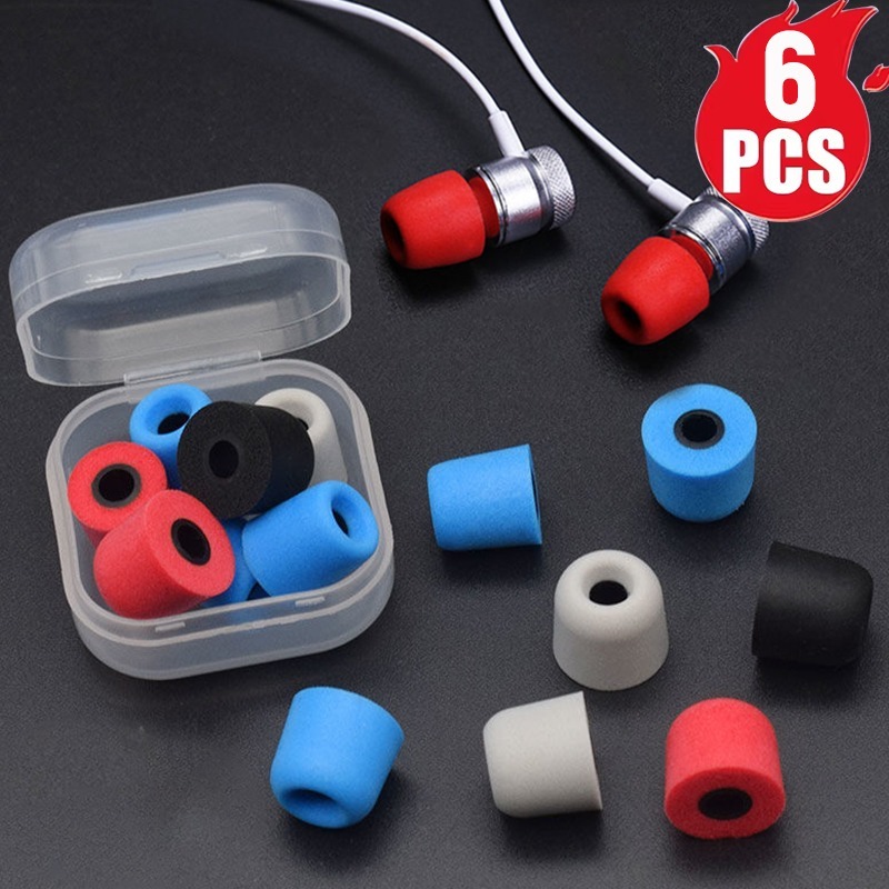 1-6 пар мягких наушников из пе – обзор и цена Earphone Foam Tip